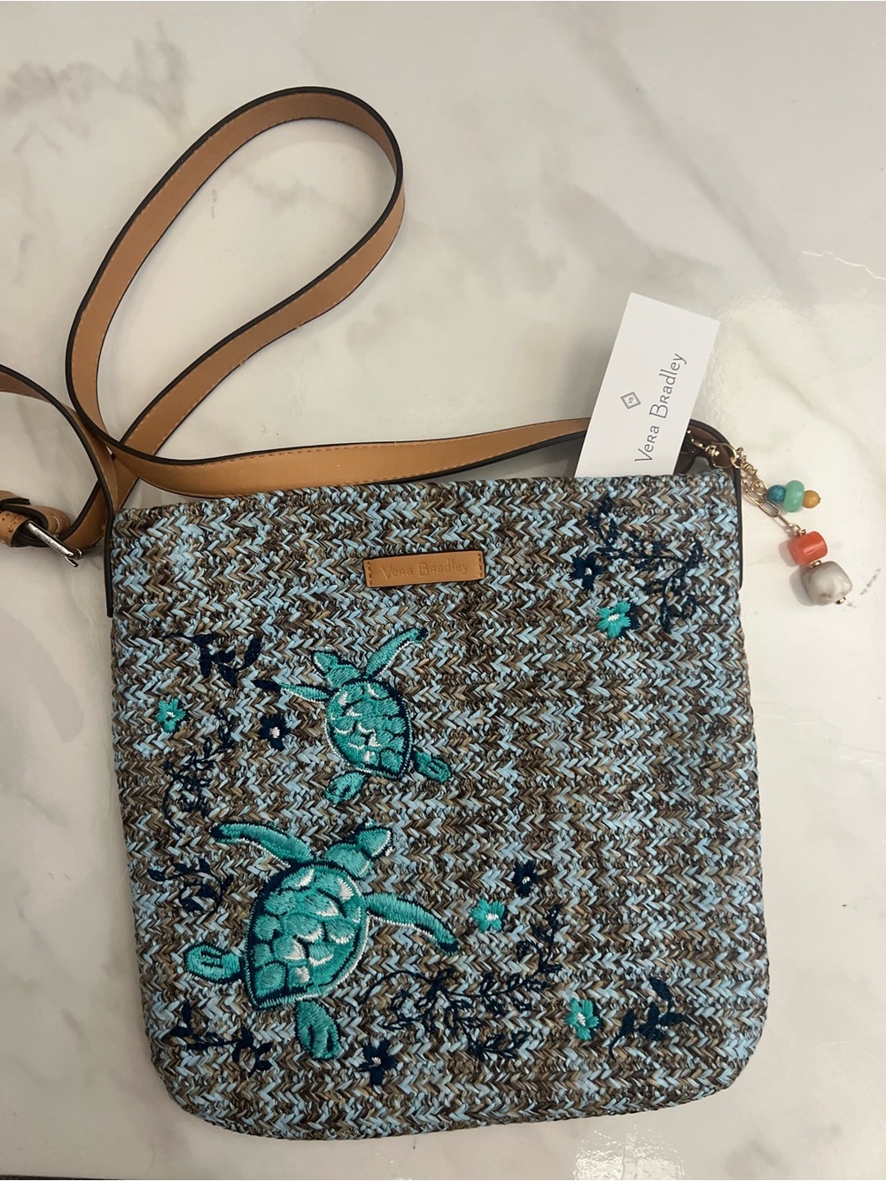 Vera Bradley Straw Crossbody NWT - Picture 7 of 9